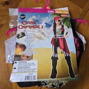 Goodmark Cutie Captain Pirate Girl Medium (8-10) Costume 7 Piece Set